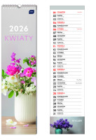 Kalendarz paskowy 13,5x50 cm Kwiaty Interdruk